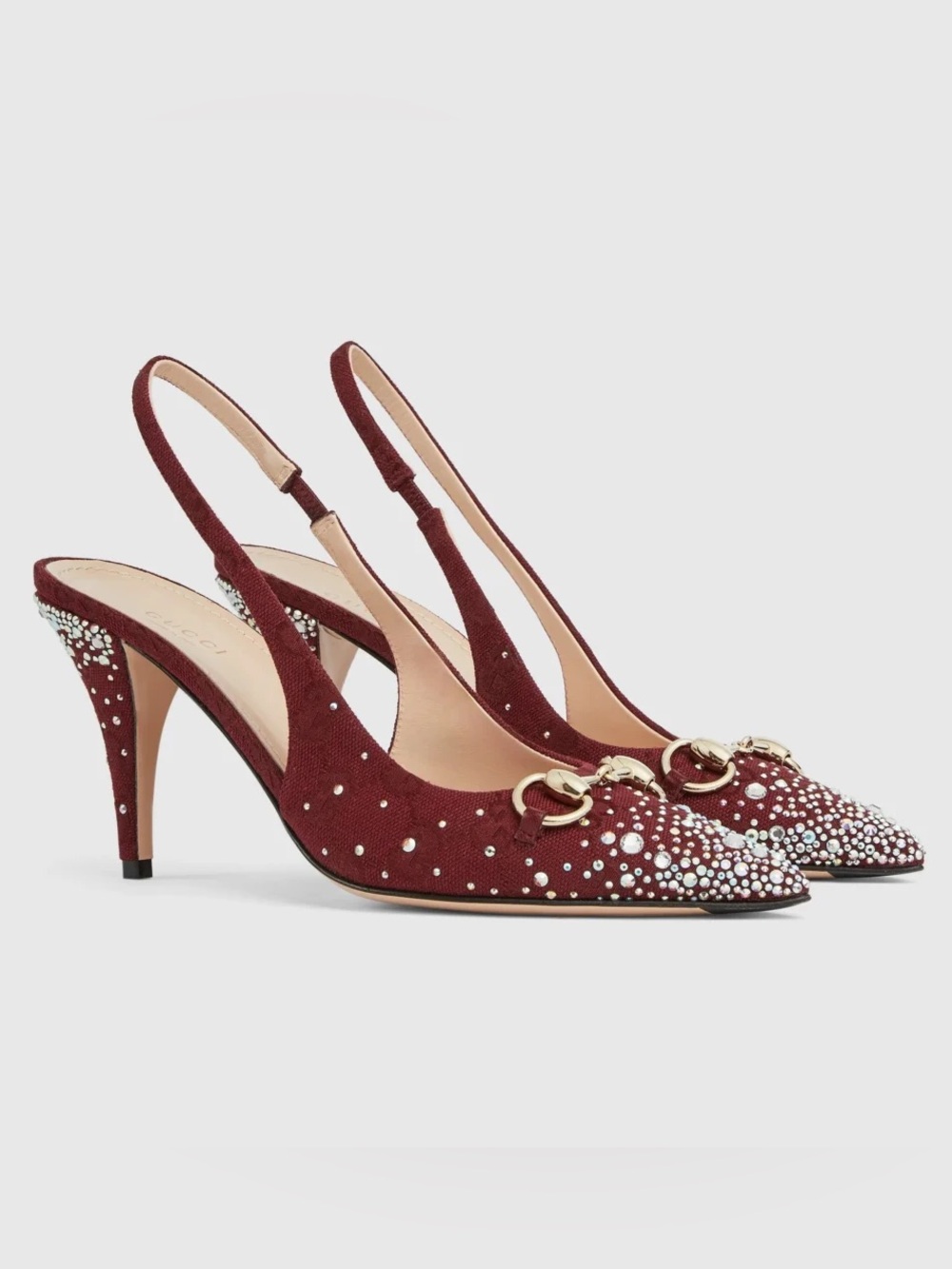 Gucci Red Crystal Slingback Pumps 37